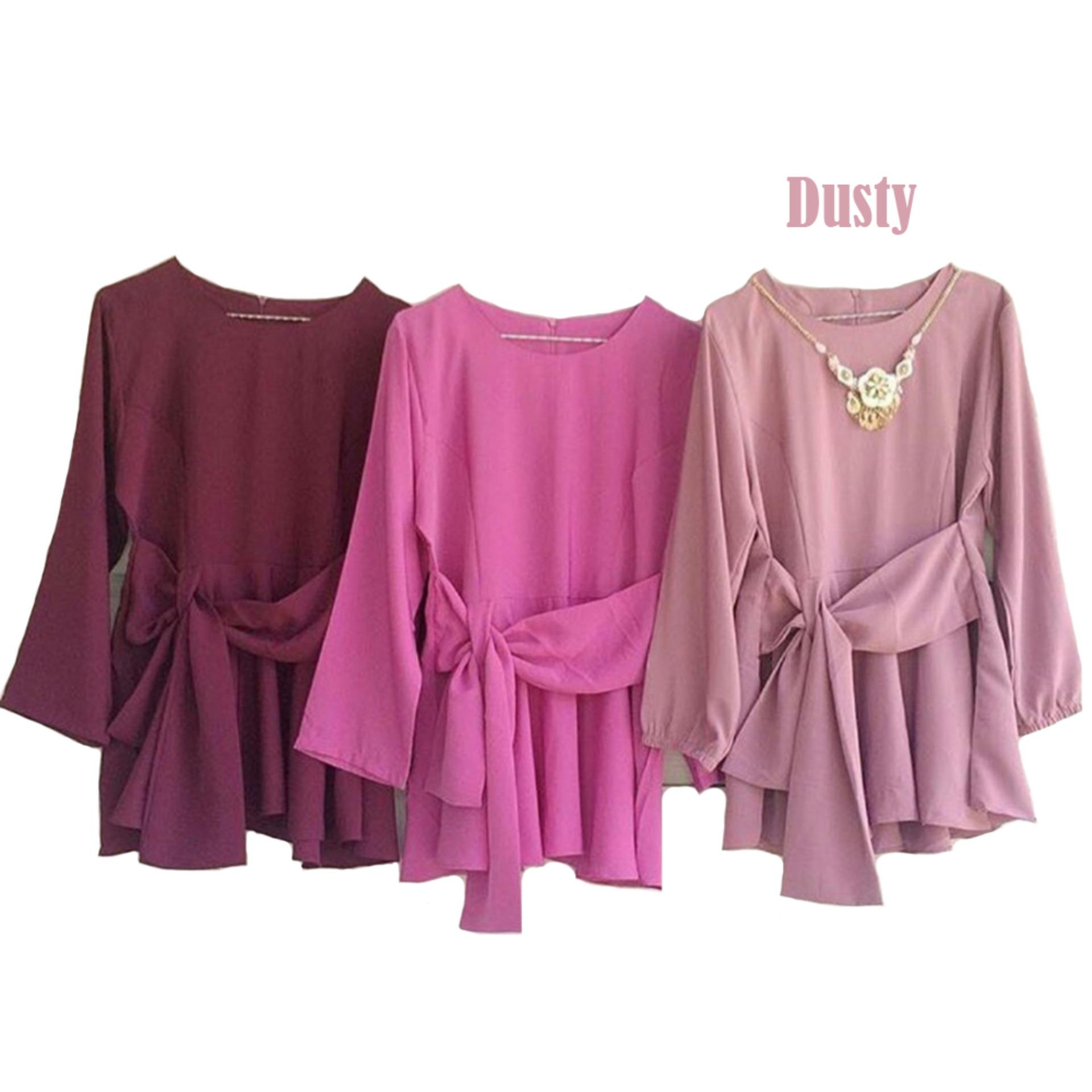 Tunik Atasan Wanita - Blouse Muslim Dhilla Top - Dusty