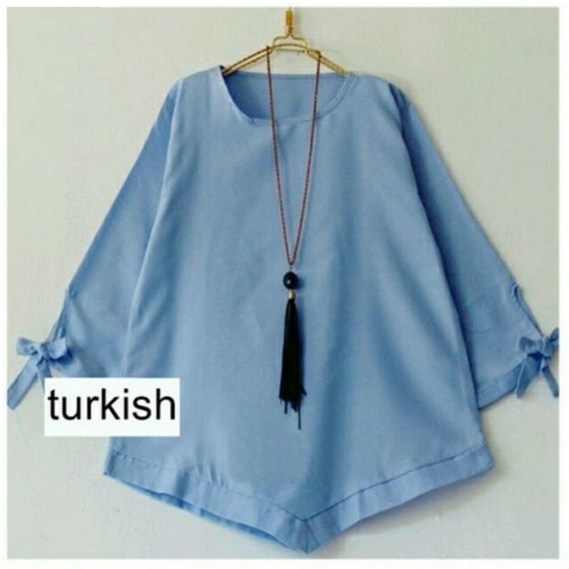 Tunik Atasan Wanita - Blouse Muslim Venetta Top - Turkis