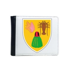 Turks dan Caicos National Emblem Flip Bifold Faux Kulit Dompet Multi-Fungsi Kartu Dompet Hadiah-Intl