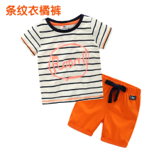 Tz-2938 versi Korea dari anak laki-laki yang baru bayi musim panas (Bergaris pakaian oranye celana) OE427FAAARFFOFANID-61391393