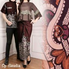 Baju Wanita Shop Couple Kemeja Batik Pria Muslim Kebaya KutuBaru Modern Dress Batik Pasangan Mira 3in1 Rok Lilit Blouse Wanita (audiacl) 7T - Coklat / / Kebaya Modern / Dress Gamis Pesta / Kemeja lengan pendek / Pakaian Muslim