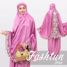 Ukhuwah Mukena Semi Sutra Fashtun - Pink