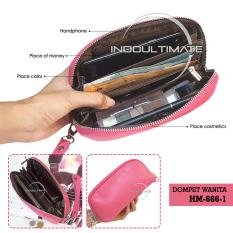 Ultimate Dompet Wanita HM-666-1 - Pink / Dompet Cewek / Cewe Kartu ATM HP Panjang Kulit Import Murah Lucu