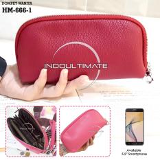 Ultimate Dompet Wanita HM-666-1 - Red / Dompet Cewek / Cewe Kartu ATM HP Panjang Kulit Import Murah Lucu