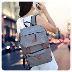 ULTIMATE POLO BACKPACK Korean Pria Wanita 839 / Tas Sekolah Anak / Tas Ransel Laptop Kanvas Kualitas Ori Import - Gray