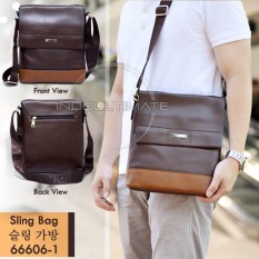 Ultimate Tas Pria 66606-1 - Coffee / Tas Kerja Selempang / Slempang Import Korea Kecil Batam Traveling Murah