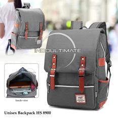 Ultimate Tas Wanita HS-8900 - Gray / Backpack Anak Cewek Sekolah Remaja Korea Import Batam Murah Branded / Tas Laptop Perempuan Cantik