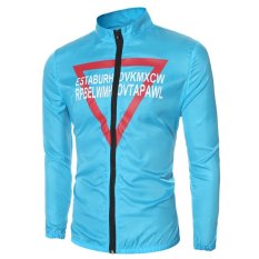 Ultralight Segitiga Terbalik Print Male Perlindungan Matahari Pakaian Luar (Int: M) (LUAR NEGERI)