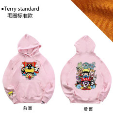 Ulzzang Panggul-Perhatian Modis Korea Gaya Merah Muda Wanita Pria Hoodie Berkerudung Kaos Sweater (Berkerudung Merah Muda Tidak Tambah Beludru (children The Zoo Dua Sisi))