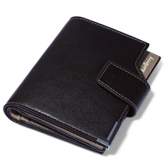 Paman Sam Sederhana Home Tiga-dilipat Dompet Vertikal Multifunctionalleather Kartu Kredit Bifold Dompet untuk Pria Warna Kopi-Intl