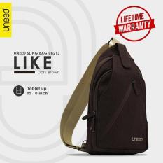 Uneed LIKE Tas Selempang Pria Universal / Tas Sling Bag for Tablet 7 inch - Water Resistant UB213 – Dark Brown