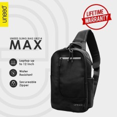 Uneed Max Tas Selempang Pria / Tas Sling Bag for Laptop 12 inch - Water Resistant UB214 - Hitam