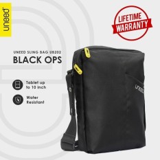 Uneed Black Ops Tas Selempang Pria Universal / Tas Sling Bag for Tablet 10inch - Water Resistant UB202 - Hitam
