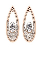 Unica 21 - Angel Tear Drop Stud Earring - Gold