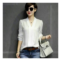 Baju Wanita Shop Kemeja Wanita Zuky / Blouse Cewek / Shirt Wanita / Blouse Korean Style / Blouse Murah / Sabrina Wanita NR - Putih D2C