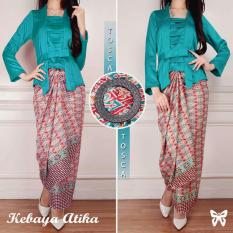 UC Kebaya Modern Atika / Gamis Kutu Baru Modern/ Hijab Syari Syar'i / Jilbab Muslim Cantik Lebaran - Tosca
