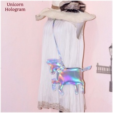 Unicorn Hologram Rainbow Sling Bag Tas Selempang Model Kuda Pelangi