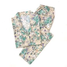Unik Piyama Mewah Cream Mint Forest Cotton Baju Tidur Wanita Cewek PK62 Limited