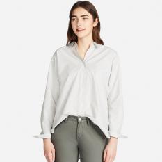 UNIQLO KEMEJA EFC GARIS LENGAN PANJANG - Green