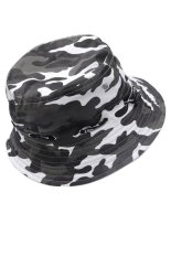 Dewasa Unisex Kanvas Perlindungan Matahari Ember Topi Kamuflase
