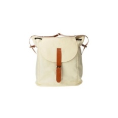 Unisex Kanvas Bahu Ransel (Cream)-Intl