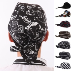 Unisex Katering Koki Headwrap Bandana Hat Kepala Melakukan Diikat Caps #2-Intl