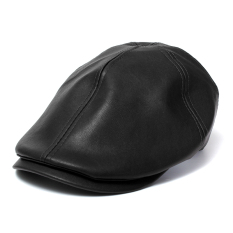 Kulit Unisex Topi Tukang Koran Lvy Baret Sopir Gatsby Topi Golf Datar