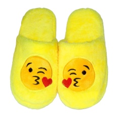 Unisex Pria Wanita Lucu Pola Musim Dingin Spring Soft Sandal Dalam Sepatu Wajah Pola Ukuran 40-41-Intl