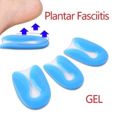 Unisex Sepatu Dudukan Bantalan Silikon Gel U-Bentuk Kaki Plantar Fasciitis Rasa Sakit Tumit-Intl