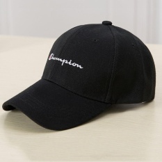 Unisex Sport Baseball Cap Juara Cotton Kapas Adjustable Hitam-Intl