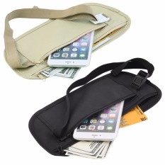 Unisex Travel Bag Zipper Pouch Pinggang Compact Security Money Pinggang Sabuk Tas-Intl