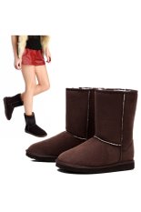 Unisex Winter Warm Snow Half Boots Shoes 6 Colors (Coffee) - intl