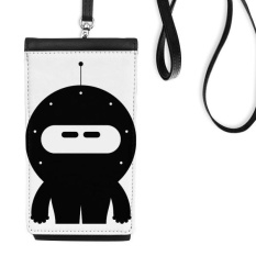Universe Alien Rakasa Robot Faux Kulit Smartphone Menggantung Dompet Hitam Ponsel Dompet Hadiah-Intl