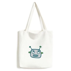 Universe dan Alien Gray Robot Kanvas Tas Lingkungan Tote Besar Hadiah Kapasitas Shopping Bags-Intl