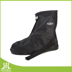 Upgrade Penebalan Covered Edge Skid Resistance Tahan Aus Tahan Banting Waterproof Rain Boots Cover untuk Pria dan Wanita (hitam) -Intl