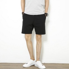 UR Solid Celana Pendek Longgar-Hitam-Intl