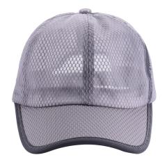 topi bisbol olahraga outdoor Berguna untuk perempuan snapback Golf Hip-hop helm matahari mata jala abu-abu - intl