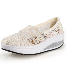 UShoes U100515 Perempuan Fashion Kets Dia Her Sports Platform Wanita Baji 2015 (krem)