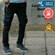 Valco Celana Cargo / PDL / Gunung Panjang Pria Slimfit - Hitam - Celana Pria Best Seller