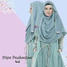 Valisha Mya Pashmina Instan Teal - Hijab Kerudung Khimar Jilbab Syari
