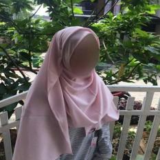 Valisha Pashmina Basic Pink - Hijab Kerudung Khimar Jilbab Syari