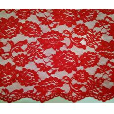 Valueshop Brokat Semi Prancis (Merah)