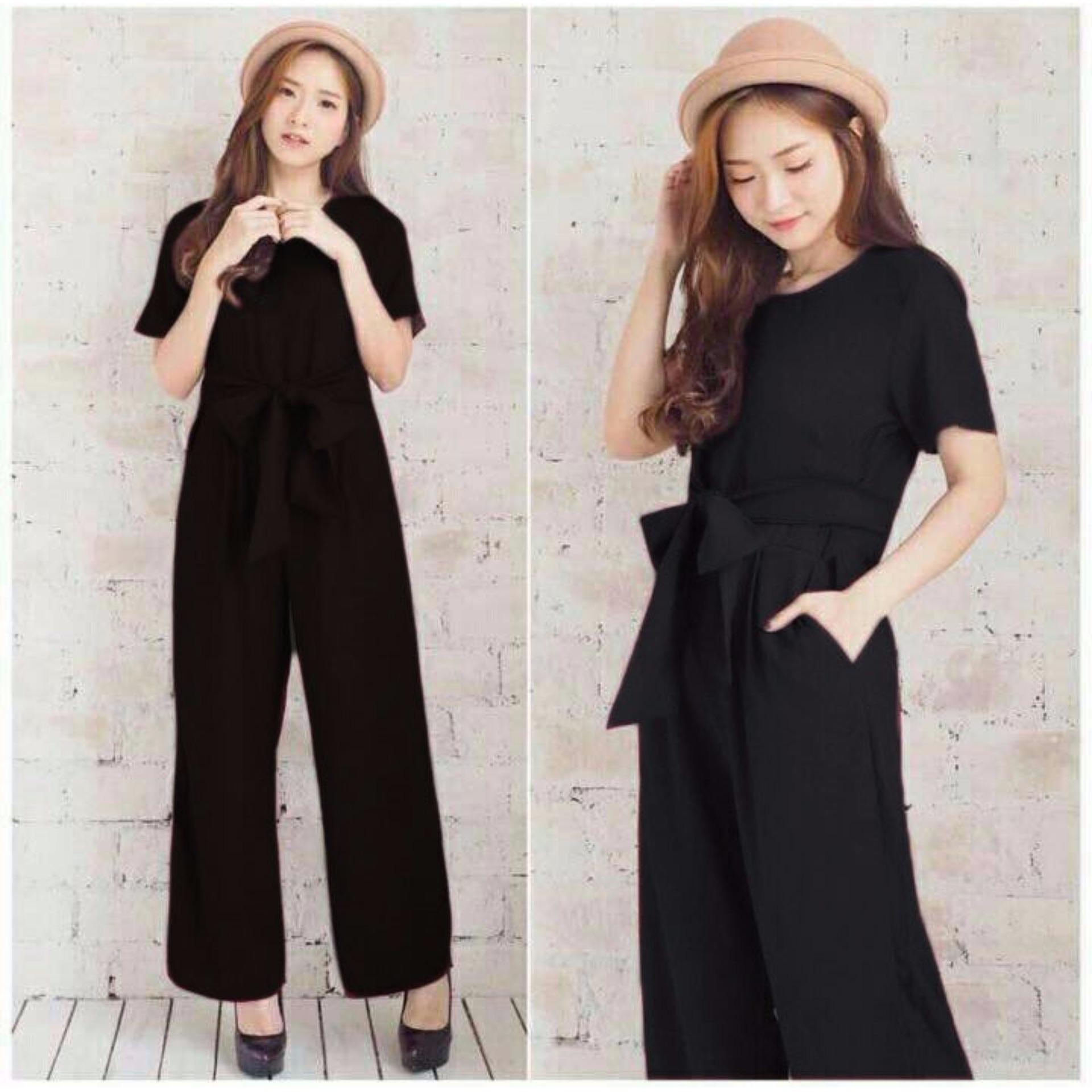 vanessa jamsuit Hitam casual / Jamsuit Wanita / Jamsuit / Setelan Wanita / Celana Panjang Wanita / Baju Setelan / jumpsuit / overall