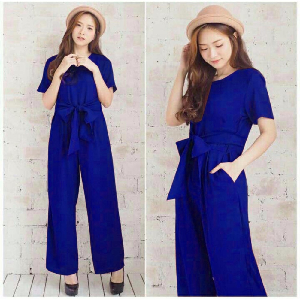 vanessa jamsuit Navy casual / Jamsuit Wanita / Jamsuit / Setelan Wanita / Celana Panjang Wanita / Baju Setelan / jumpsuit / overall