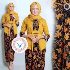 VantaOlshop Kebaya Kutubaru Leona Kuning Uk M L XL Tanpa Pasmina