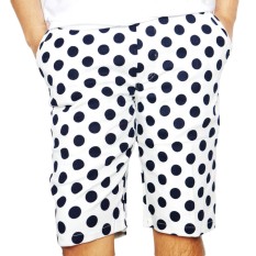 Vanwin - Celana Pendek Printing Polkadot - Putih
