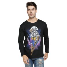 Vanwin - Kaos Distro Premium Pria Lengan Panjang OWL Back - Hitam