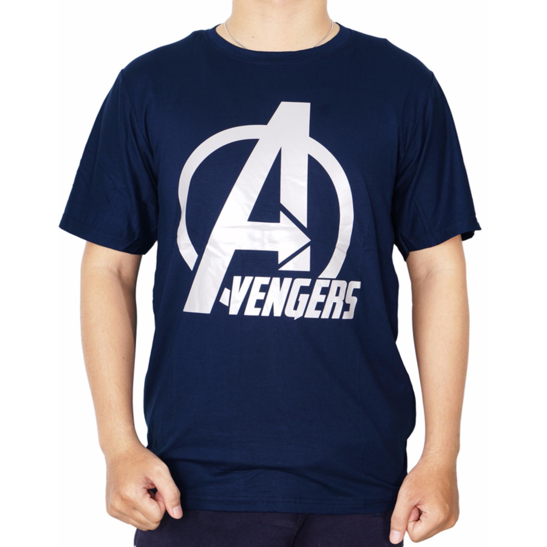 Vanwin - Kaos T-Shirt Distro Premium Avengers - Biru Navy