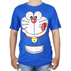 Vanwin - Kaos T-Shirt Distro / kaos Pria / Tshirt Pria / Distro Pria / Baju Pria Premium Doraemon Excited - Biru