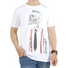 Vanwin - Kaos T-Shirt Distro Premium Emo Skull - Putih